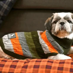 HUFT Cable Knit Dog Sweater - Grey