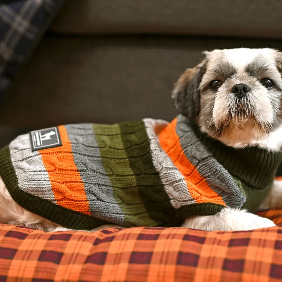 HUFT Cable Knit Dog Sweater - Grey