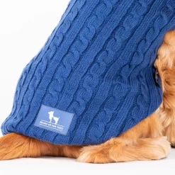 HUFT Cable Knit Dog Sweater - Lazuli Blue