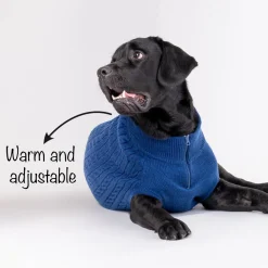 HUFT Cable Knit Dog Sweater - Lazuli Blue