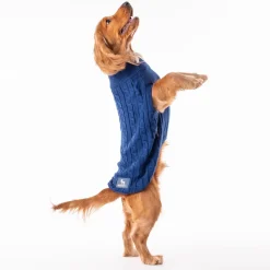 HUFT Cable Knit Dog Sweater - Lazuli Blue