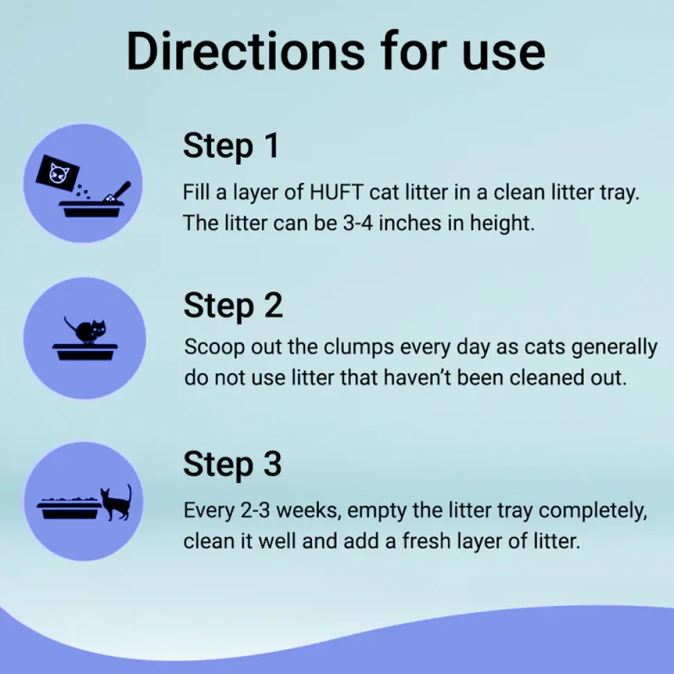 HUFT Cat Litter (Natural & Clumping) - Lavender Scented - 5 kg