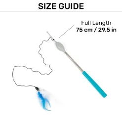 HUFT Catchy-Cat Wand Toy For Cat - Blue