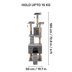 HUFT Catfinity Hub Multipurpose Cat Tree - Grey