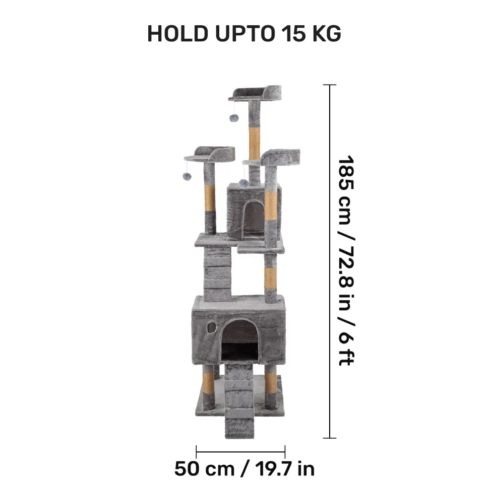 HUFT Catfinity Hub Multipurpose Cat Tree - Grey