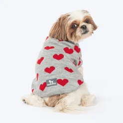 HUFT Classic Love Sweater For Small Dog - Grey