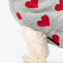 HUFT Classic Love Sweater For Small Dog - Grey