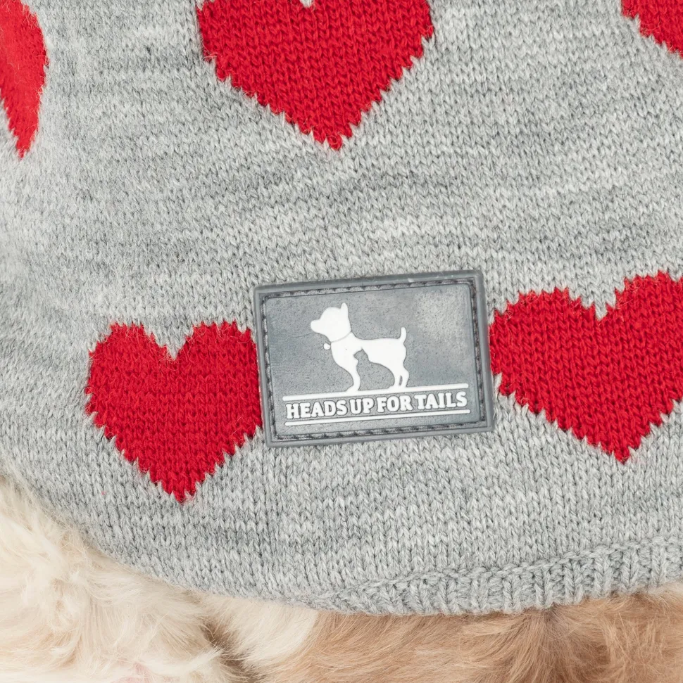HUFT Classic Love Sweater For Small Dog - Grey