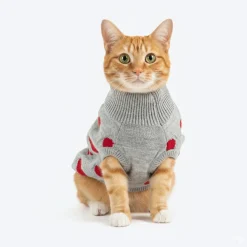 HUFT Classic Love Sweater For Cat - Grey