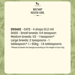 HUFT Cold Pressed Hemp Seed Oil For Dogs and Cats - 200 ml