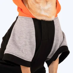 HUFT Colour Block Hoodie Sweatshirt For Dogs - Black