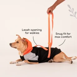 HUFT Colour Block Hoodie Sweatshirt For Dogs - Black