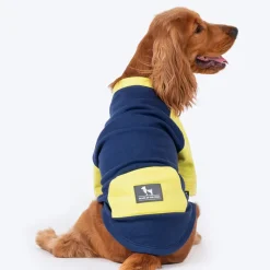 HUFT Colour Block Pocket Pet Sweatshirt - Neon Lime and Navy