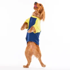 HUFT Colour Block Pocket Pet Sweatshirt - Neon Lime and Navy