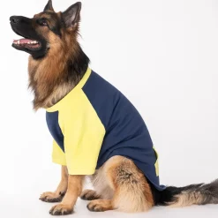 HUFT Colour Block Pocket Pet Sweatshirt - Neon Lime and Navy