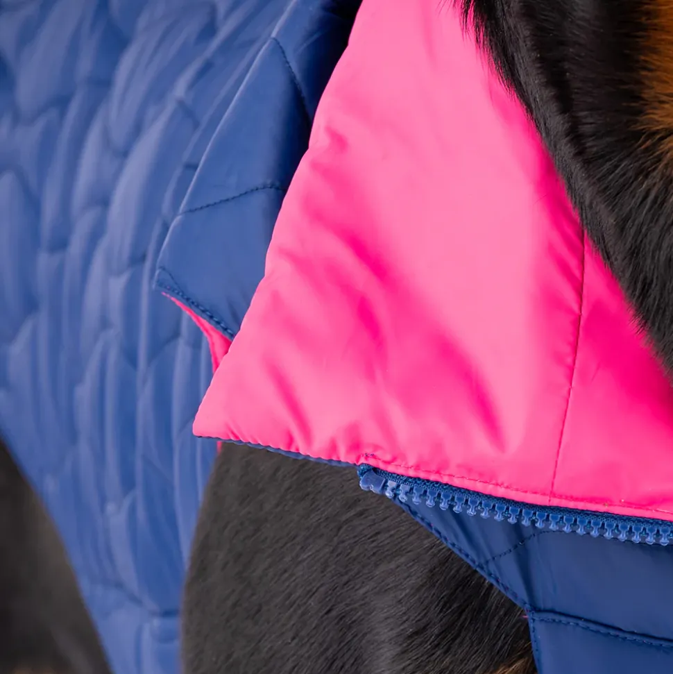 HUFT Cosy Pupper Reversible Dog Jacket - Denim Blue