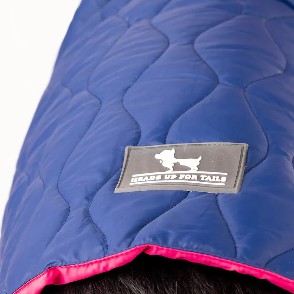HUFT Cosy Pupper Reversible Dog Jacket - Denim Blue