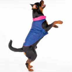 HUFT Cosy Pupper Reversible Dog Jacket - Denim Blue