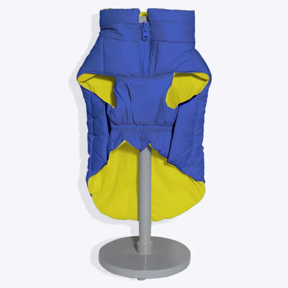 HUFT Cozy Pupper Reversible Dog Jacket - Dark Blue/Green