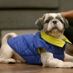 HUFT Cozy Pupper Reversible Dog Jacket - Dark Blue/Green
