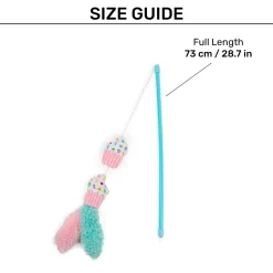 HUFT Cupcake Wand Toy With Catnip For Cat - Multicolor