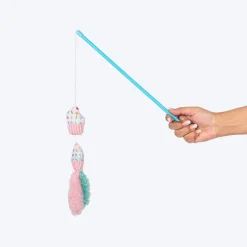 HUFT Cupcake Wand Toy With Catnip For Cat - Multicolor