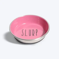 HUFT Cutest Collection Slurp Kitten Bowl - Pink