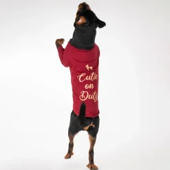HUFT Cutie on Duty Pet Sweatshirt - Maroon