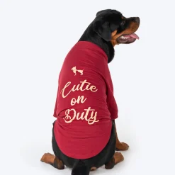 HUFT Cutie on Duty Pet Sweatshirt - Maroon