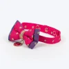 HUFT Desi Glam Bow Tie With Strap For Cat - Pink & Purple