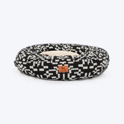HUFT Dreamy Donut Bed For Cat & Puppy - Black & White