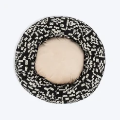 HUFT Dreamy Donut Bed For Cat & Puppy - Black & White