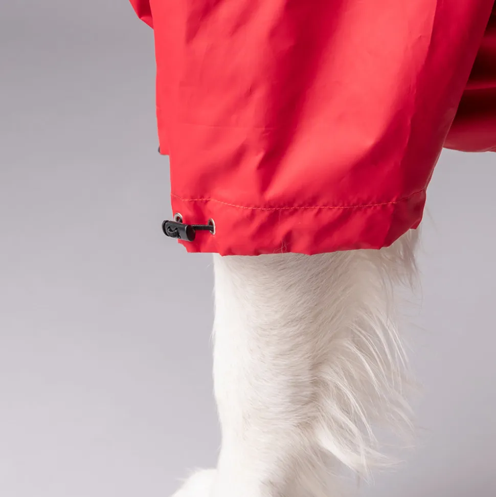 HUFT Drizzle Buddy Dog Raincoat - Crimson Red