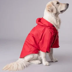 HUFT Drizzle Buddy Dog Raincoat - Crimson Red