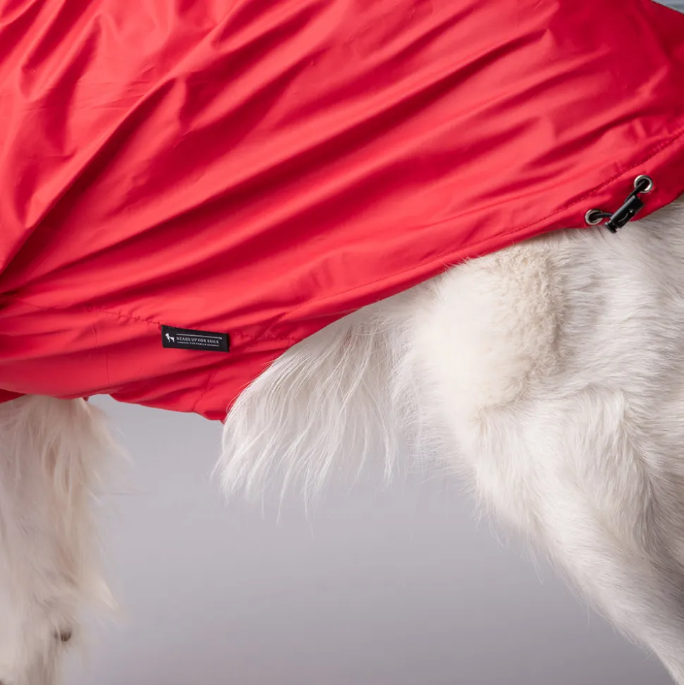 HUFT Drizzle Buddy Dog Raincoat - Crimson Red