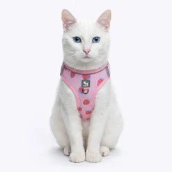 HUFT Easy Breezy Step-In Harness & Leash Set For Cat - Pink