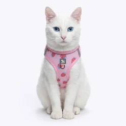 HUFT Easy Breezy Step-In Harness & Leash Set For Cat - Pink