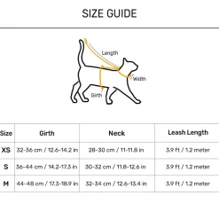 HUFT Easy Breezy Step-In Harness & Leash Set For Cat - Orange