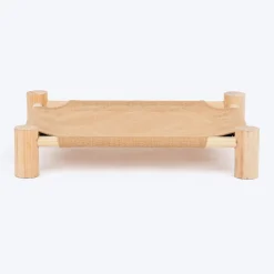 HUFT Elevated Cot Bed For Cat - Brown