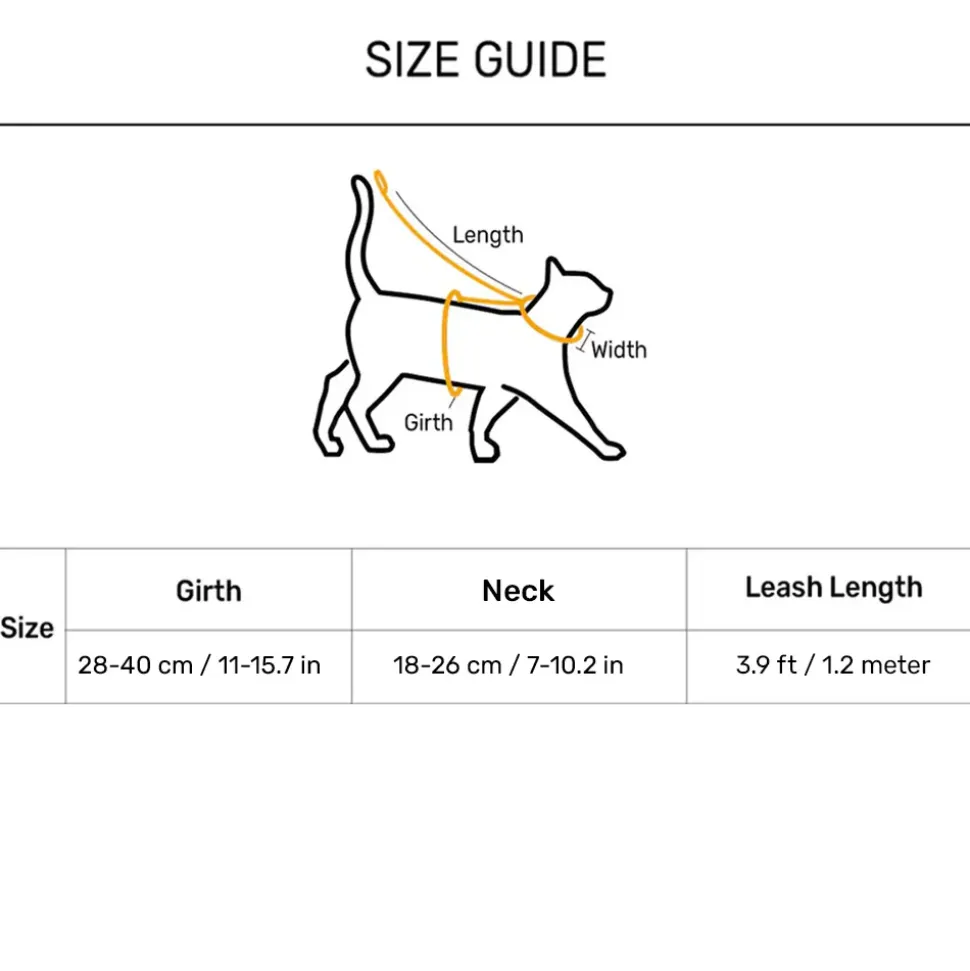 HUFT Essential Harness & Leash Set For Cat - Red