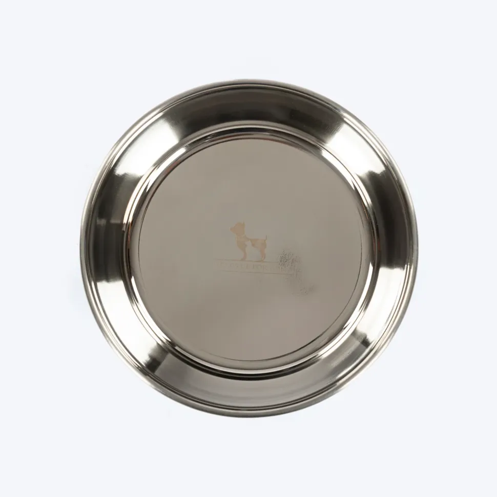 HUFT Evil Eye Printed Steel Bowl For Dog - Blue