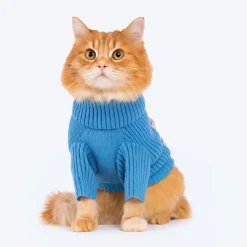 HUFT Frosty Flowers Sweater For Cat - Blue