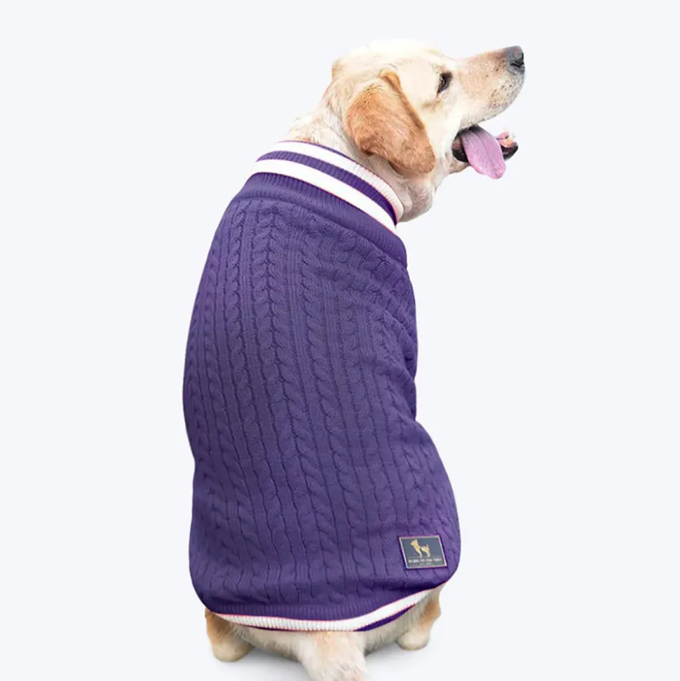 HUFT Fuzzy Buddy Dog Sweater - Purple
