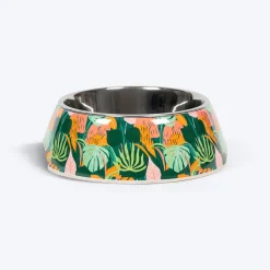HUFT Garden of Love Printed Melamine Bowl for Dogs - Green
