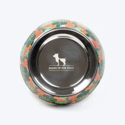HUFT Garden of Love Printed Melamine Bowl for Dogs - Green