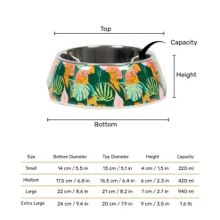 HUFT Garden of Love Printed Melamine Bowl for Dogs - Green