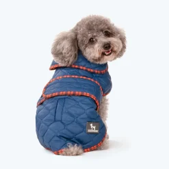 HUFT Grrberry Quilted Dog Jacket - Teal Blue