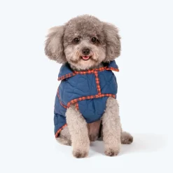 HUFT Grrberry Quilted Dog Jacket - Teal Blue
