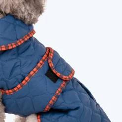 HUFT Grrberry Quilted Dog Jacket - Teal Blue
