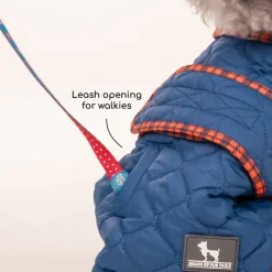 HUFT Grrberry Quilted Dog Jacket - Teal Blue